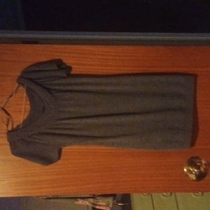 Gray sweater dress